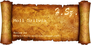 Holl Szilvia névjegykártya